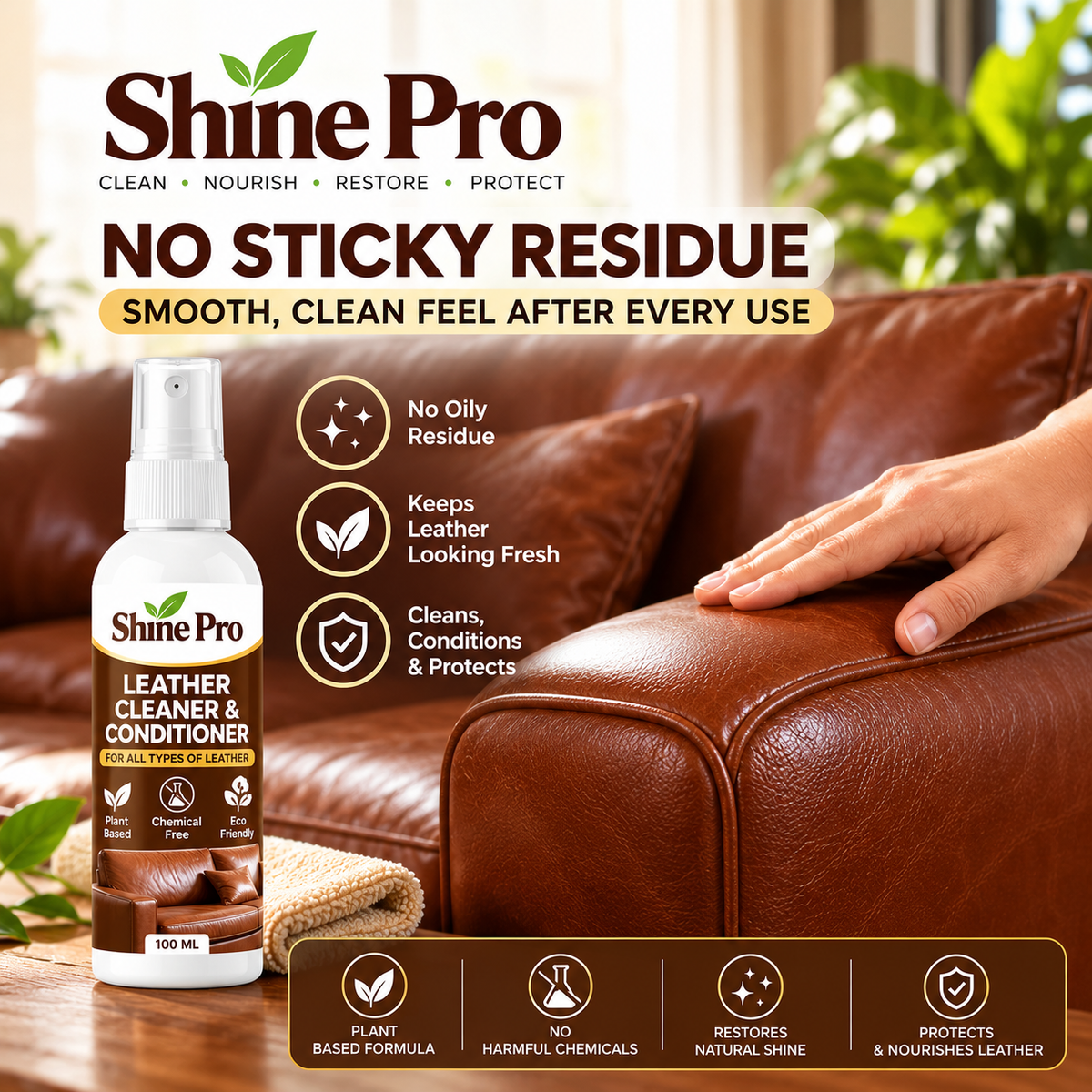 Shine Pro Leather Cleaner & Conditioner | Buy 1 Get 1 Free